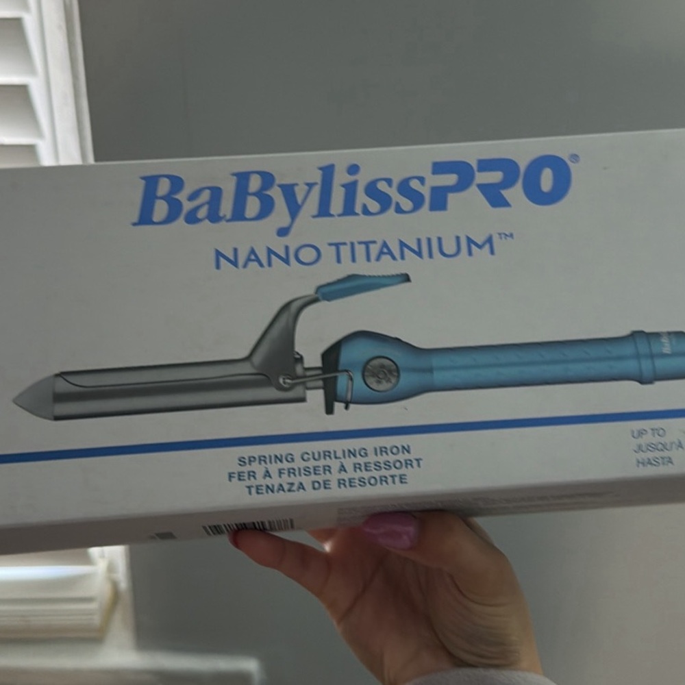 BaBylissPRO Nano Titanium Curling Iron - Blue and Silver